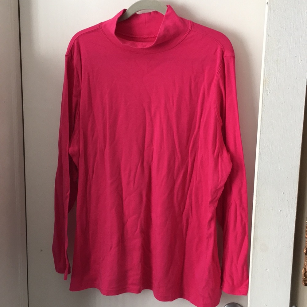 Basic Editions Pink Turtleneck. Size 2X. NWOT